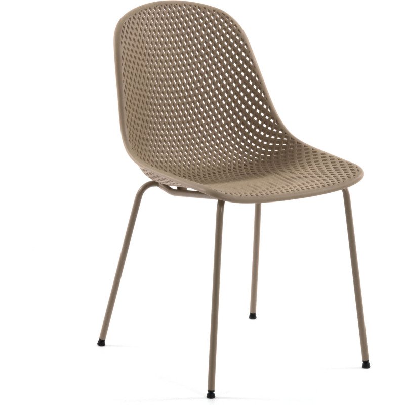 Chaise d'extérieur Quinby - plastique recyclable - pieds acier