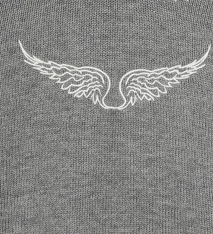 Zadig & Voltaire Bluse - Uld/Polyamid -Gråmeleret m. Amour