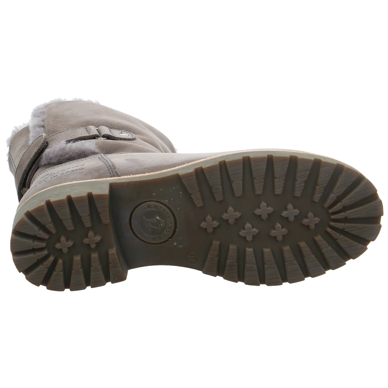 PANAMA JACK Stiefel Grau Leder  mit Lammfell - Innenfutter
