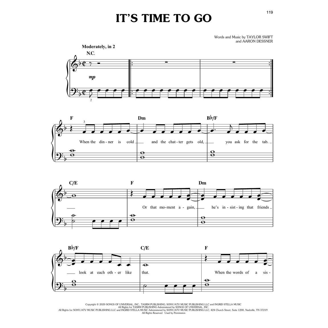 Hal Leonard Taylor Swift Evermore songboek voor piano