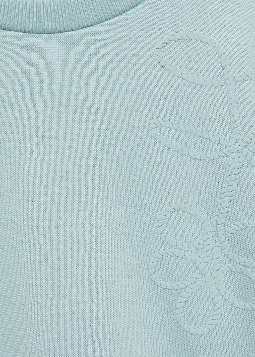 Mango Kids gebloemde sweater licht turquoise
