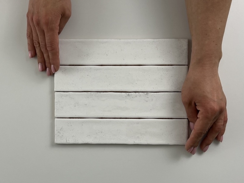 Jabo Kalon wandtegel wit 5x25cm glans