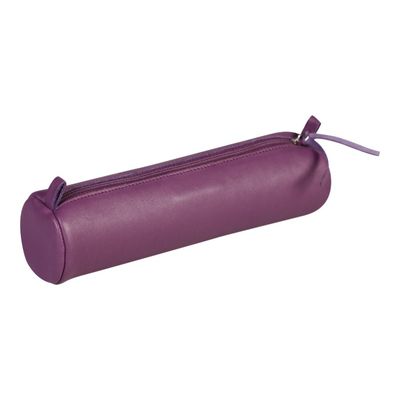 Clairefontaine - Trousse ronde - cuir teinté - disponible dans différentes couleurs