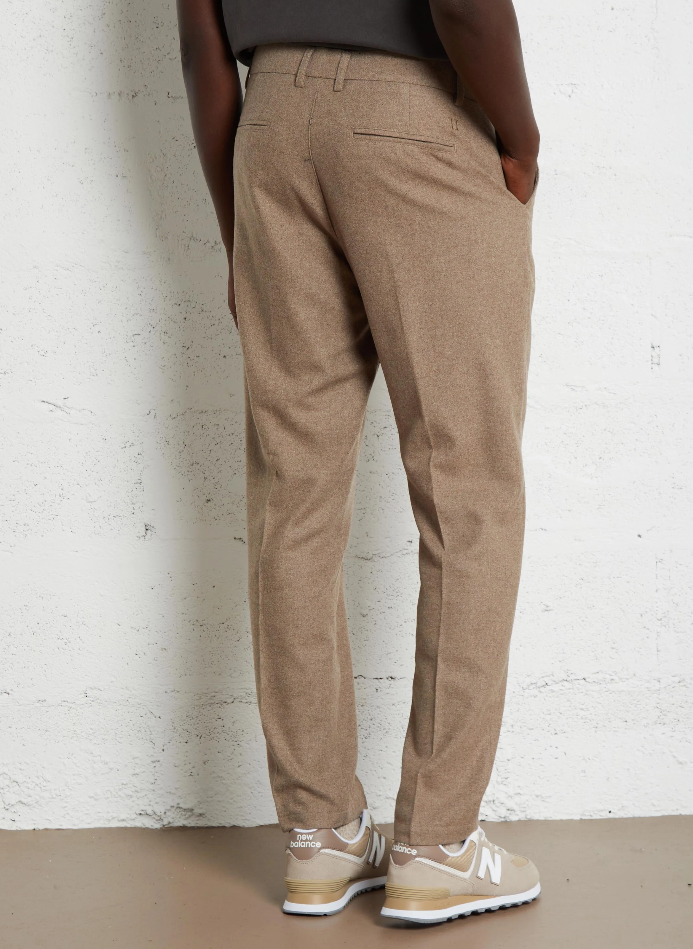 COMO - Pantalon de costume en laine mélangée | Beige