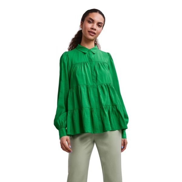 Only Yas Camisa Pala L/s Verde S