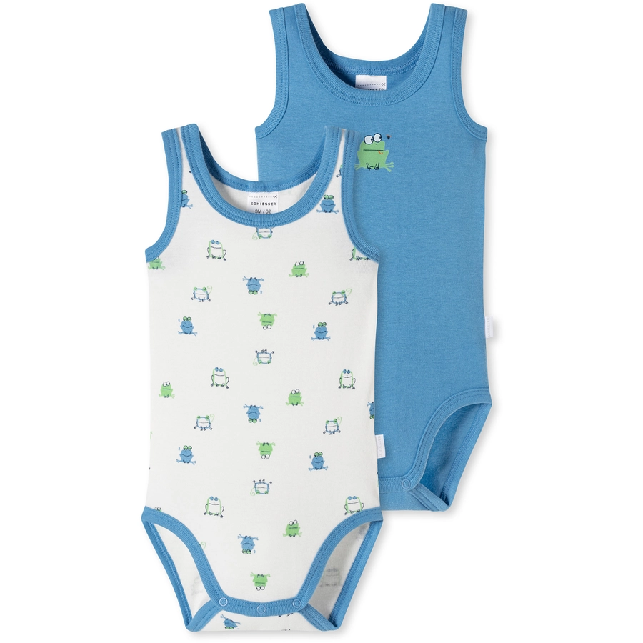 Schiesser Body Natural Love Organic Cotton blau, weiß