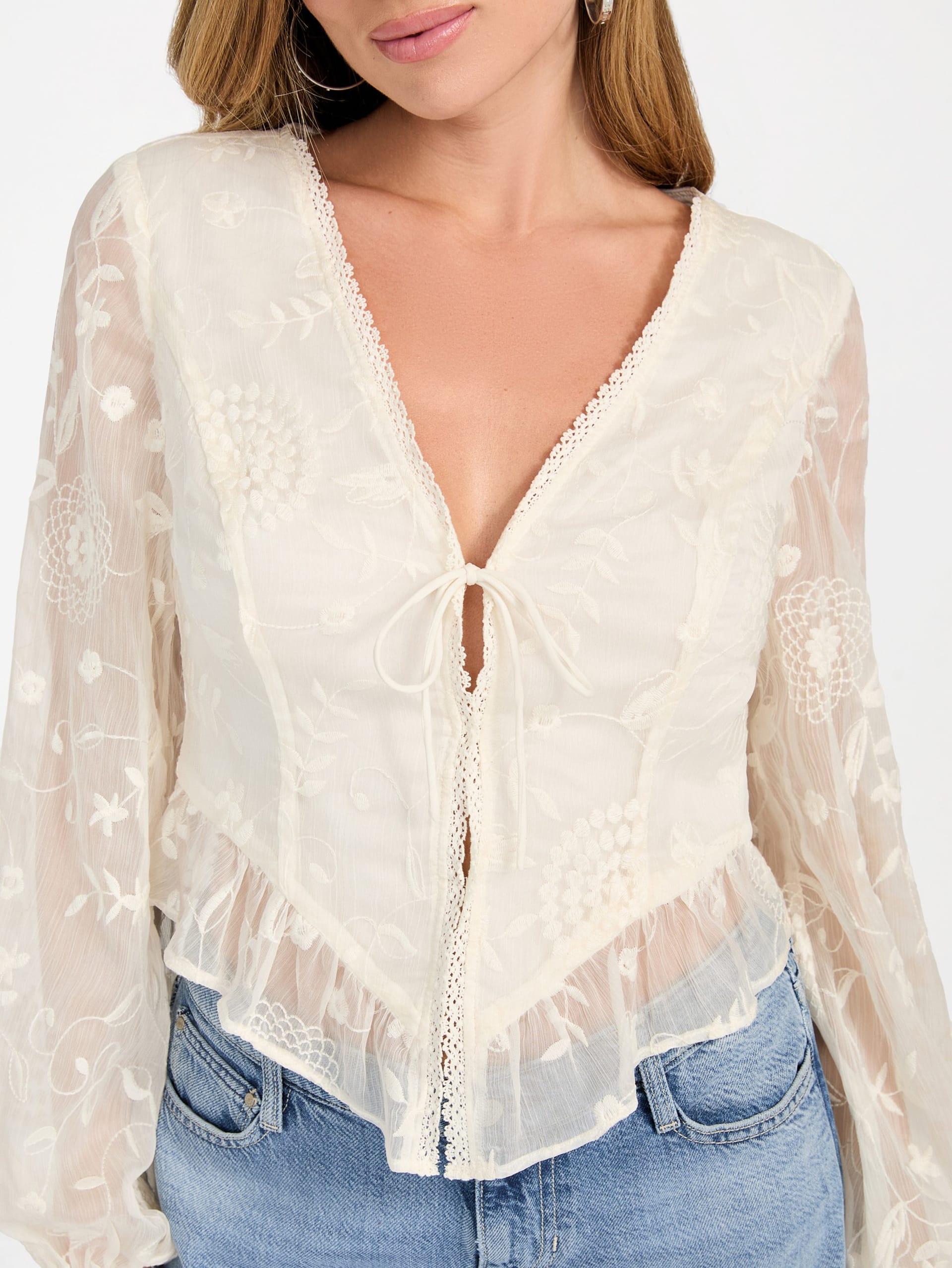 Blusa Seiah com amarração frontal