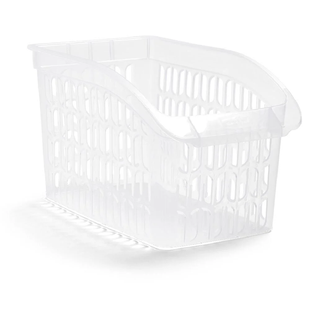 Panier de rangement en plastique transparent 30x18xH.17,5cm