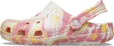 Crocs Classic Glow Marbled Kids Sandaler, Daylily/Multi