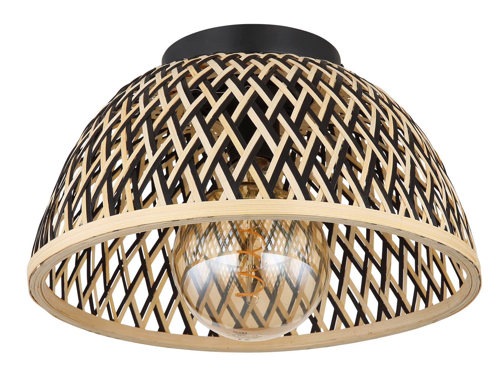 GLOBO Retrofit LED Deckenlampe COLLY Bambus