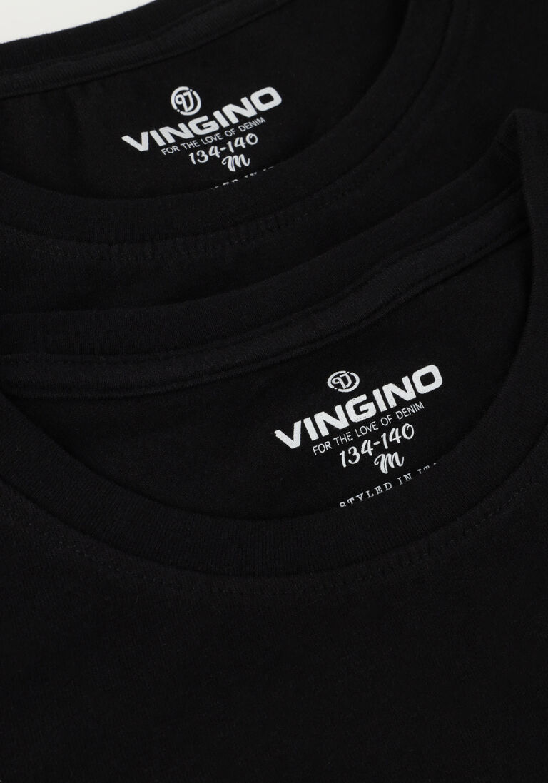 VINGINO zwarte vingino t-shirt girls t-shirt (2-pack)