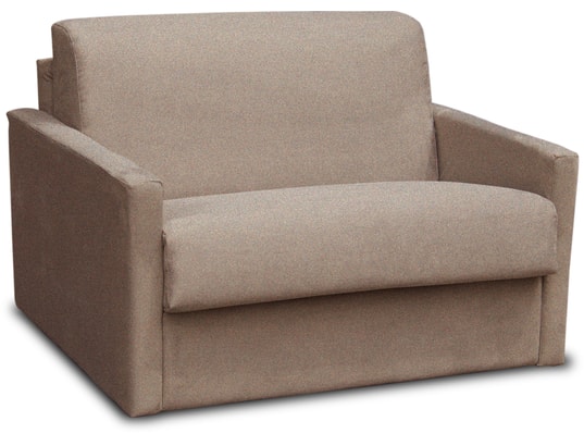 CITY - Fauteuil convertible Aosta tissu marron couchage 75x195 cm