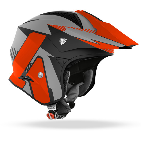 Airoh - Casque TRR S Pure Orange Mat / Argent / Noir