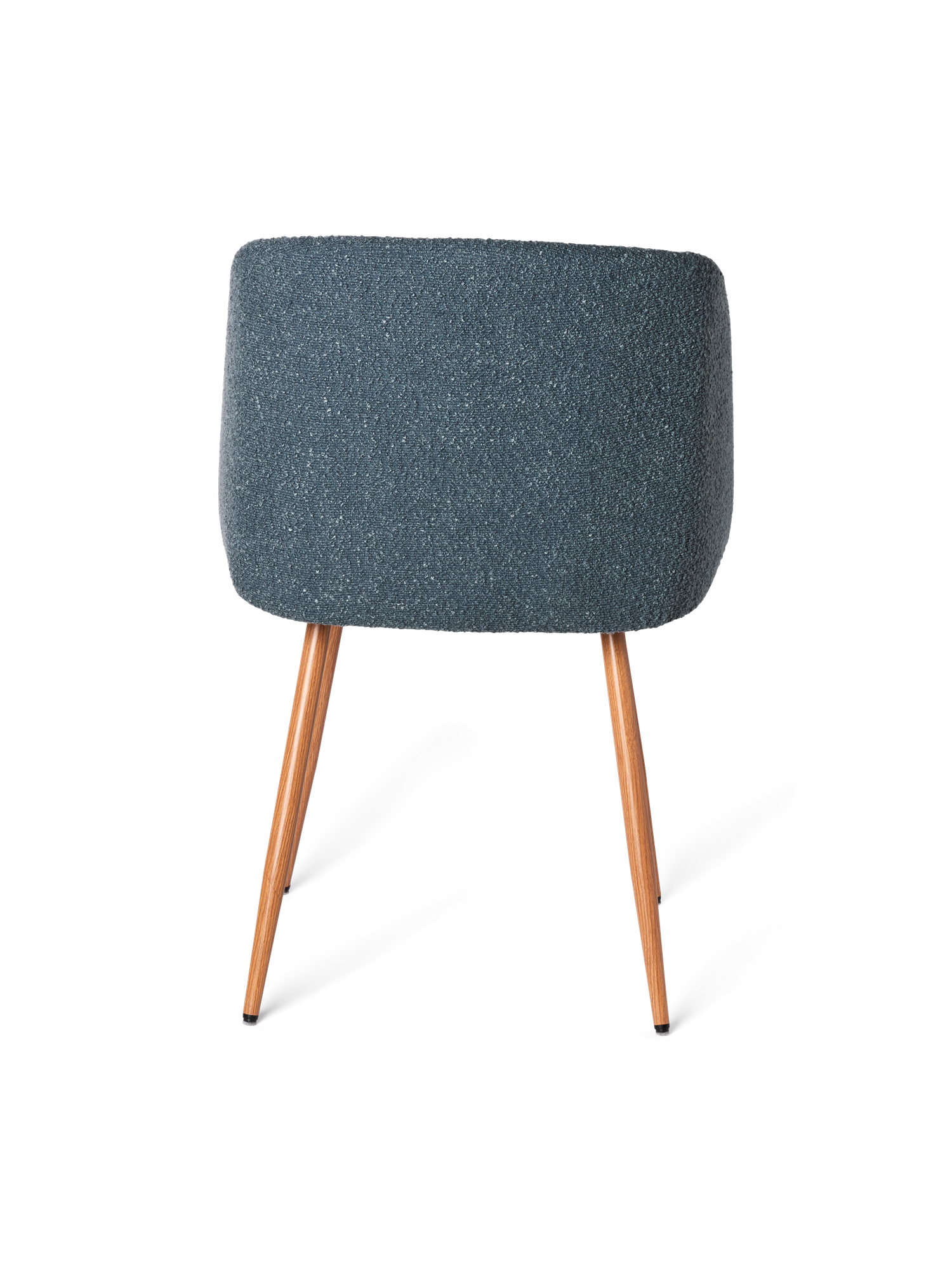 Stol i boucléstof | Jern/polyester/polyurethan. 50 x 42,5 x 81 cm. | Blue