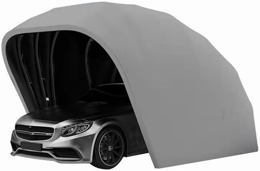 EDelstahl Carport faltbare einziehbare Automarkise halbautomatik dauerhafter Unterstand mobile faltgarage 5,5Meter * breite 2,3 * höhe 2,5 Meter