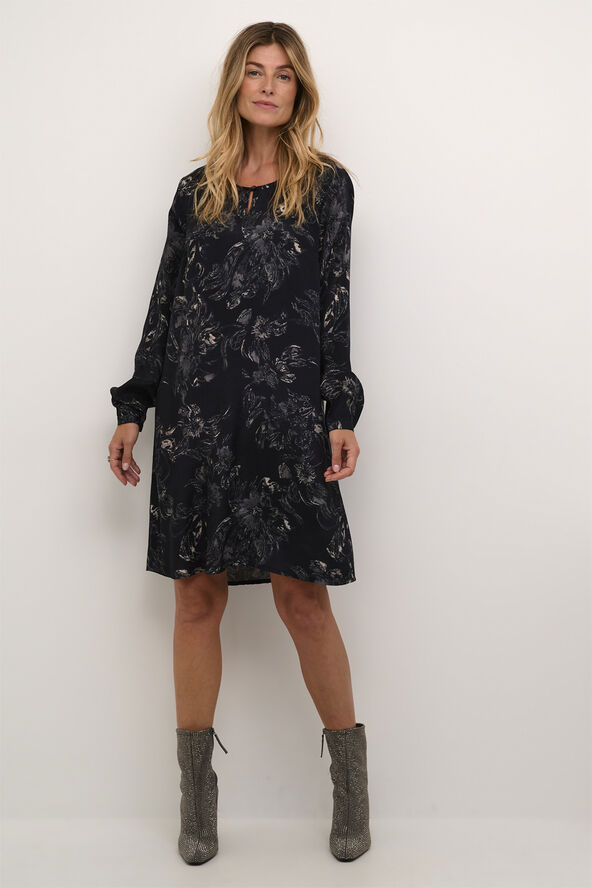 Cream CRLova Short Dress Black and white abstract flowe