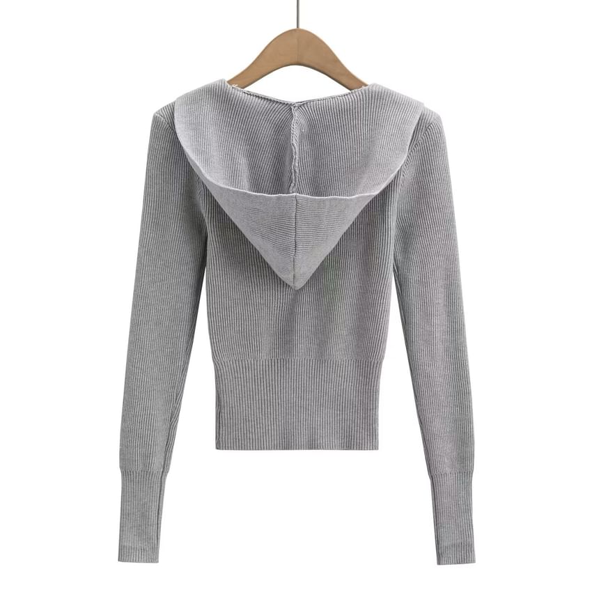 Morhan - Effen vest met capuchon en rits