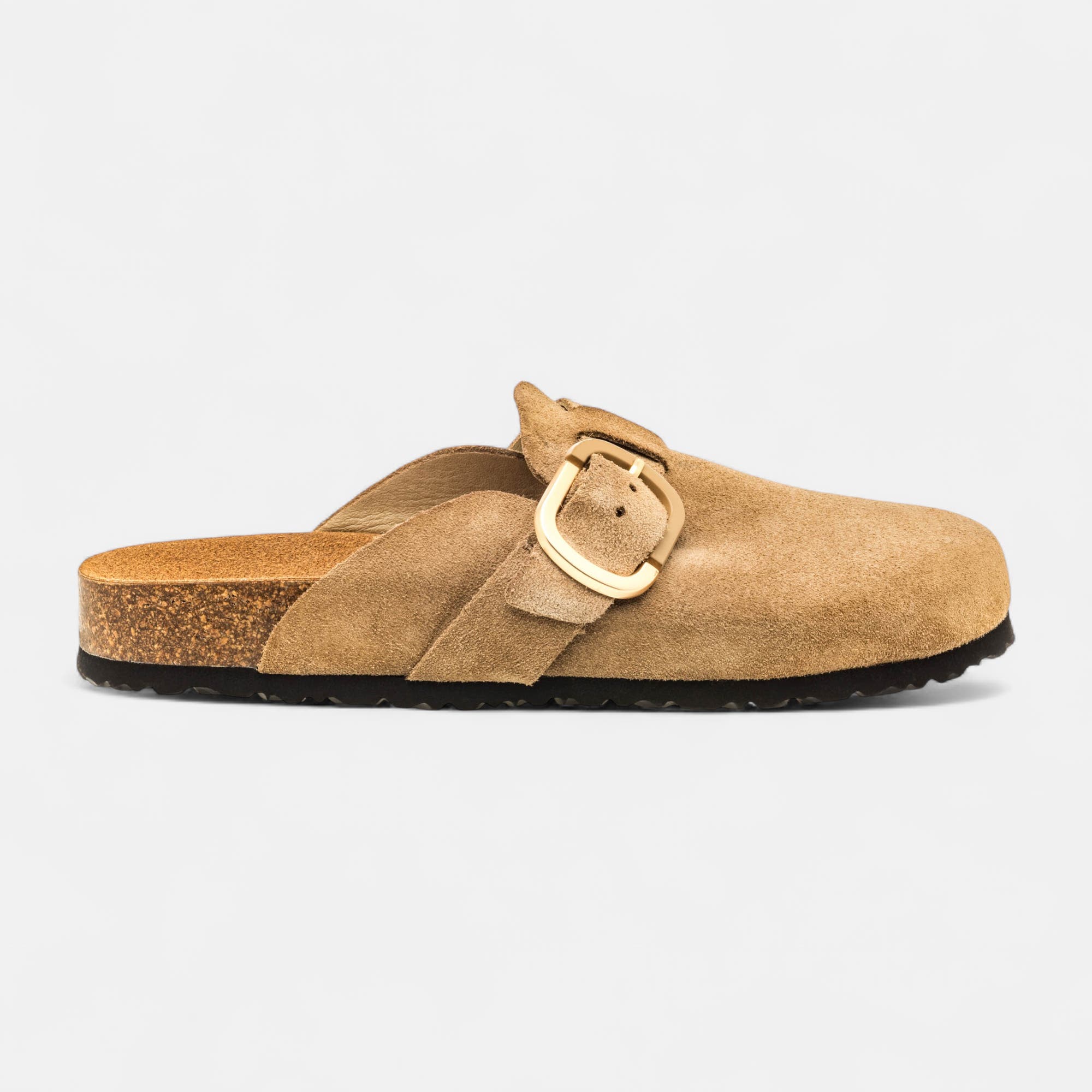 Mules Femme en cuir beige