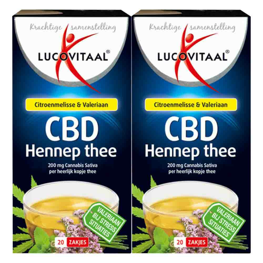 2x Lucovitaal Thee Hennep CBD20 stuks