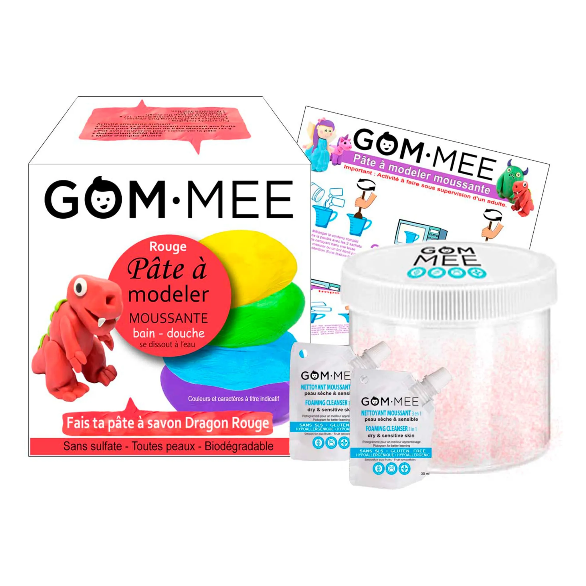 Gom-mee Fabrication Pâte à Modeler Moussante - Dragon