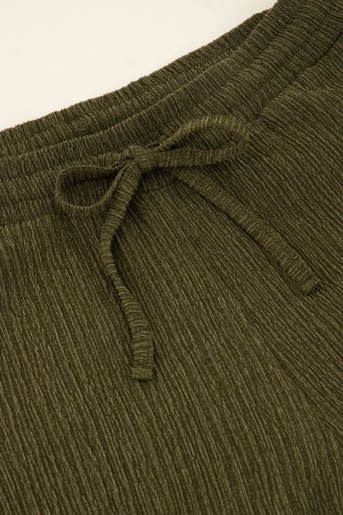 Groene wide leg crinkle broek