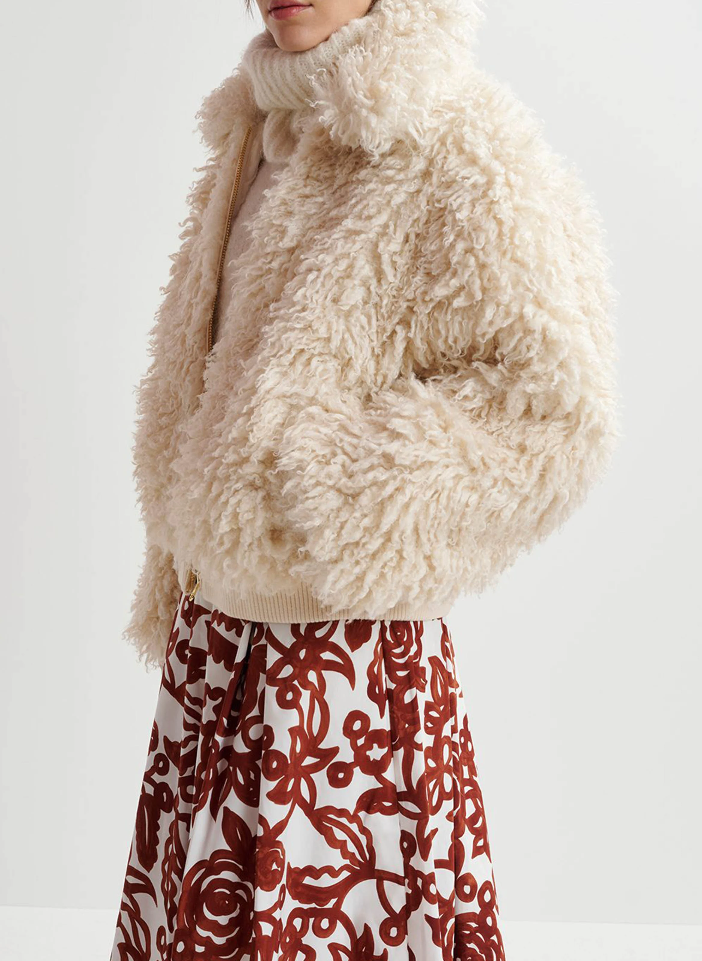 GENERGIZED - Veste oversize effet peau de mouton | Blanc