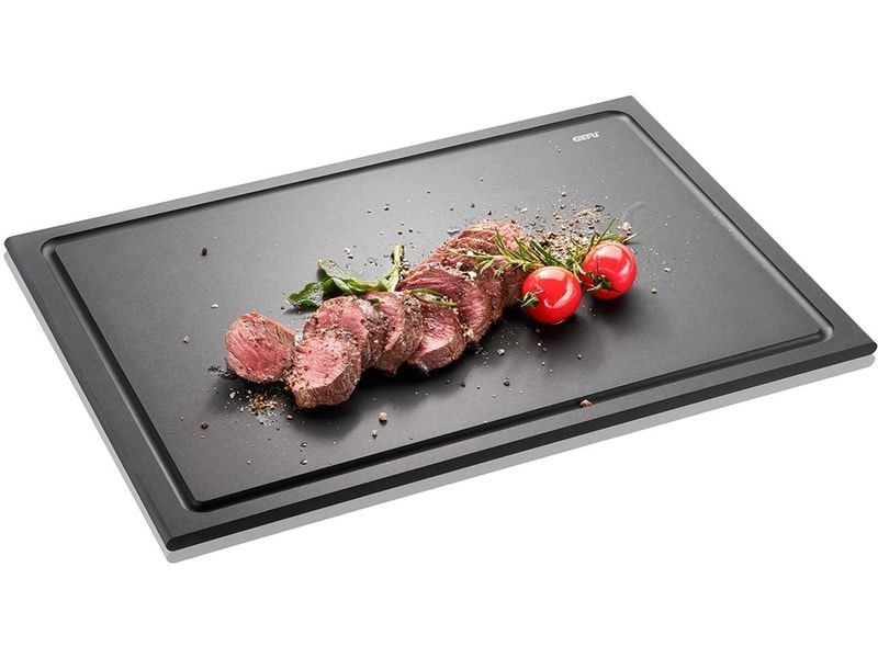 GEFU Schneidebrett Slize gross 38 x 26 x 1.1 cm Schneidebrett aus Kunststoff mit Saftrille
