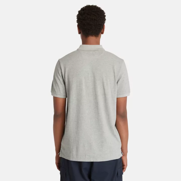 Polo en piqué Millers River pour homme en gris