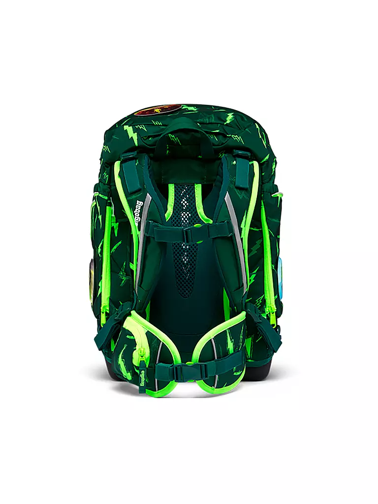 ERGOBAG Schultaschen Set 5tlg CUBO Lumi - Bärtastisch  dunkelgrün