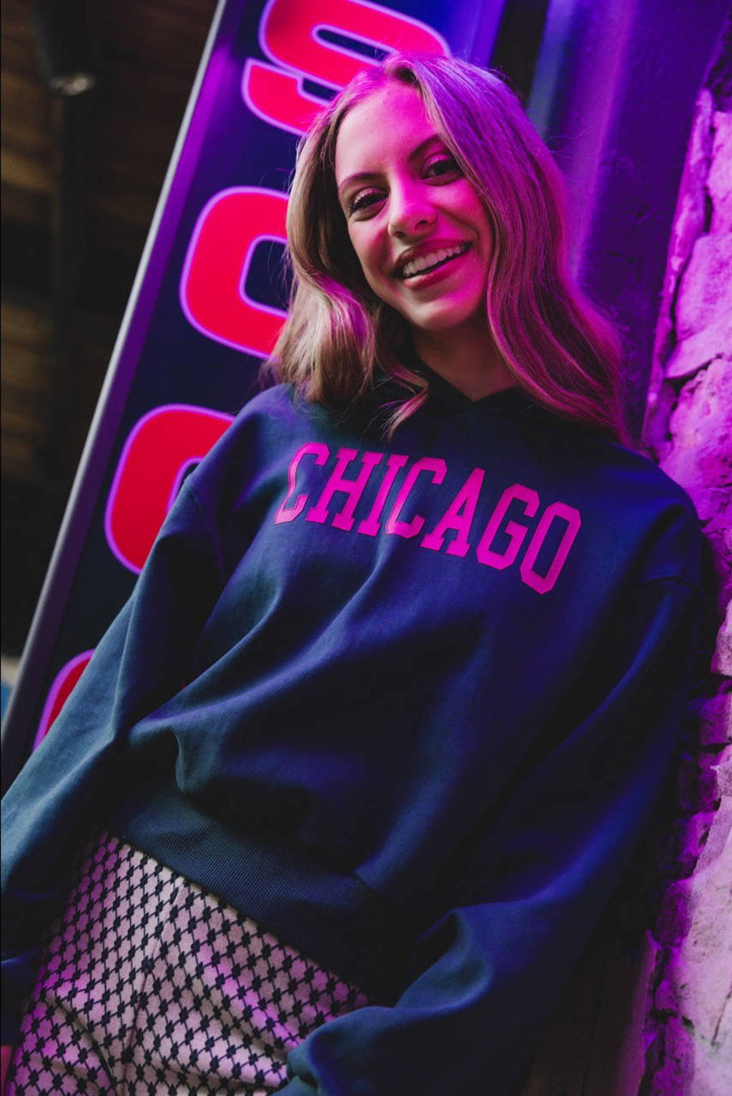 LOOXS hoodie met tekst petrol