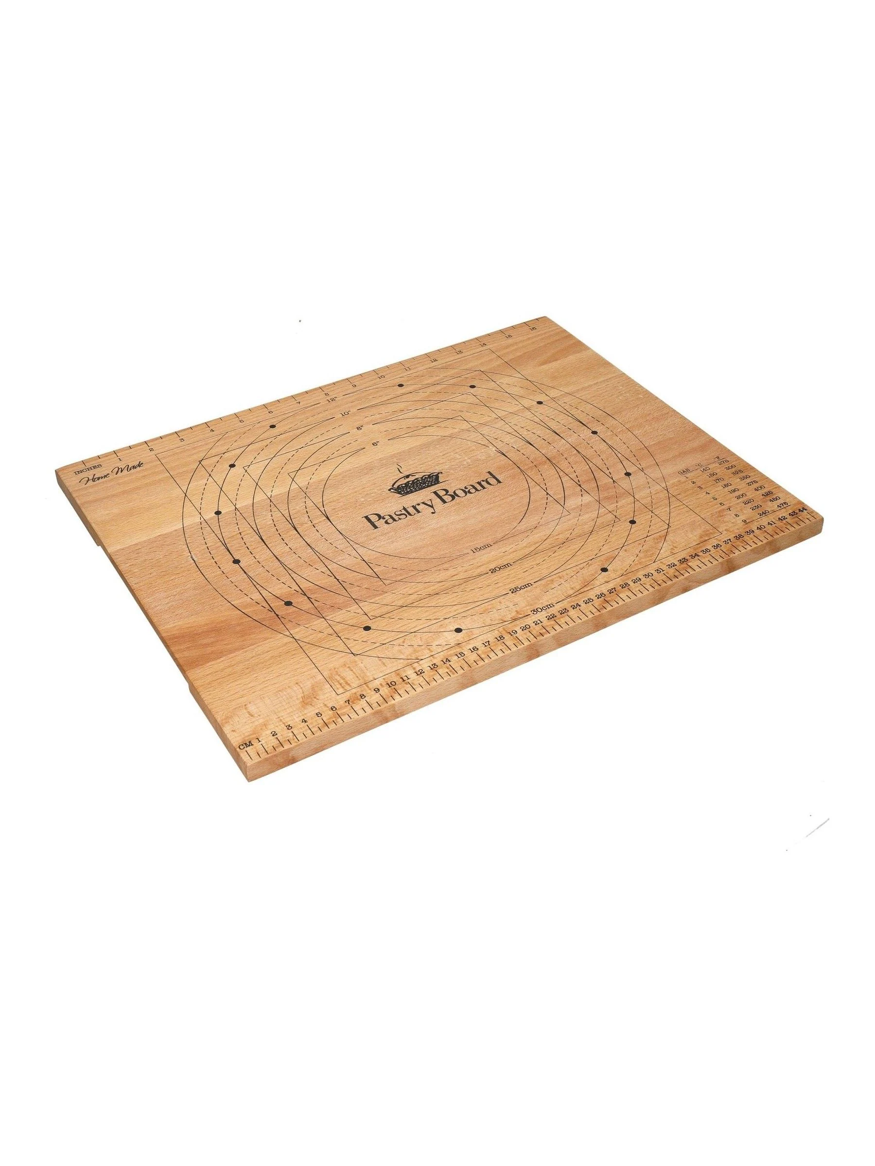 Kitchencraft Wooden Pastry Board with Measurements