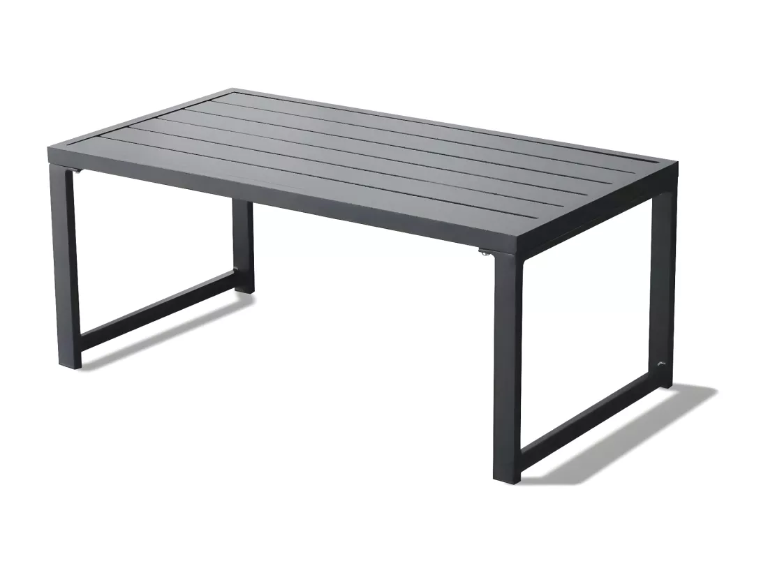 Rugiada - Salon de jardin en aluminium avec coussins - canapé, 2 fauteuils, table basse