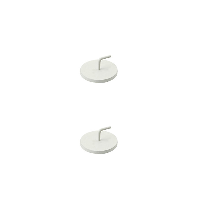 Supports ronds pour barre de vitrage Nisis GoodHome x 2 Blanc mat