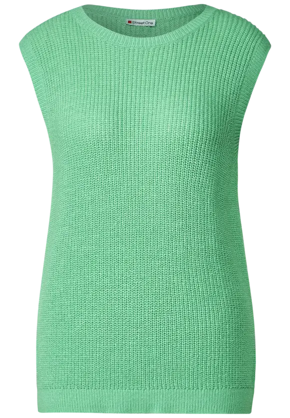 Strickpullunder in Unifarbe - light brisk green