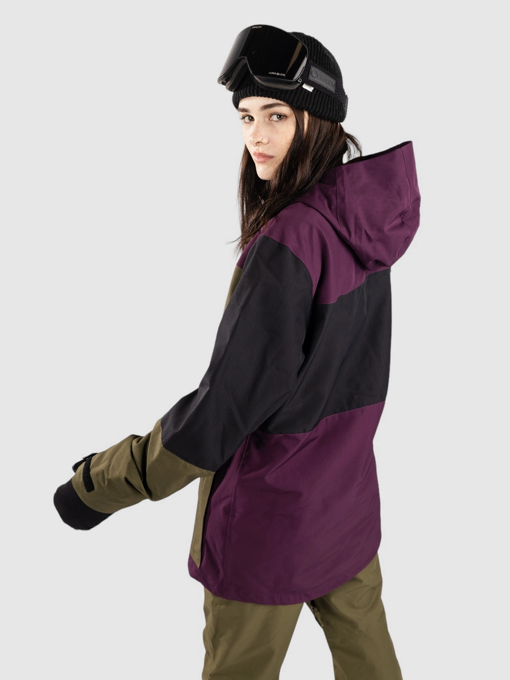 Coal Younts Anorak olive aubergine black