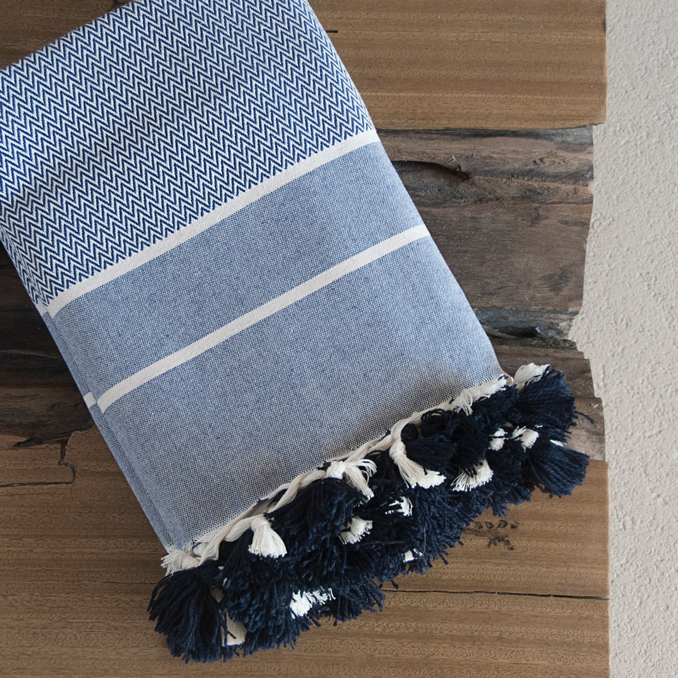 Febronie Plaid Stockholm bleu marine