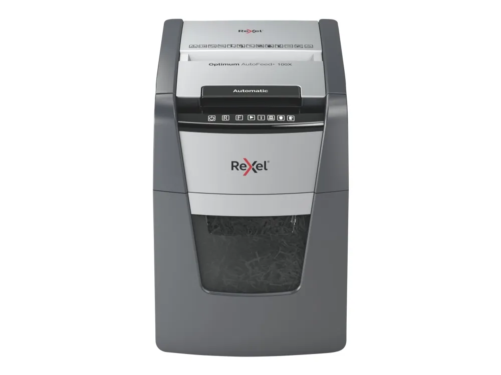 Makulator Rexel Optimum AutoFeed  100X krydsmakulering 4x28 mm (P-4)