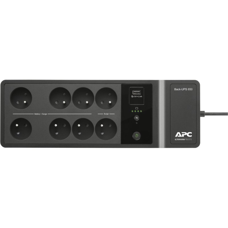 APC Back-UPS - Onduleurs monophasés Off-Line -650VA - 230V - 1USB - 6+2 Prises FR