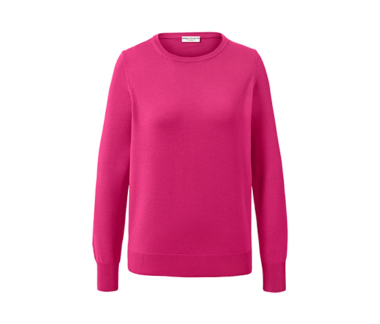Merino-Feinstrickpullover, himbeere