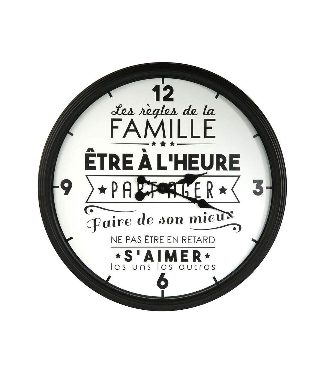 Horloge en plastique La vie en famille