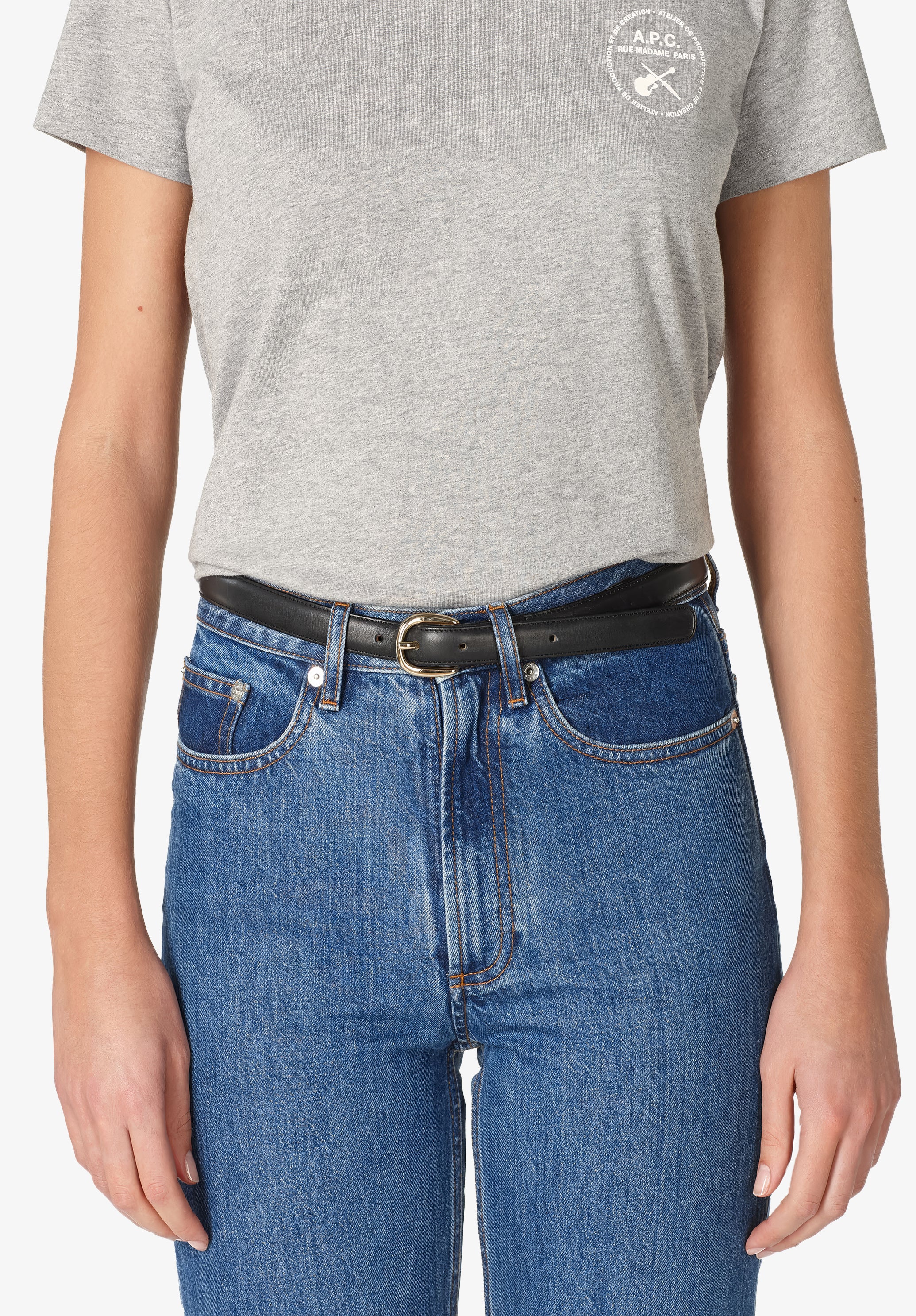 ceinture rosette - Noir