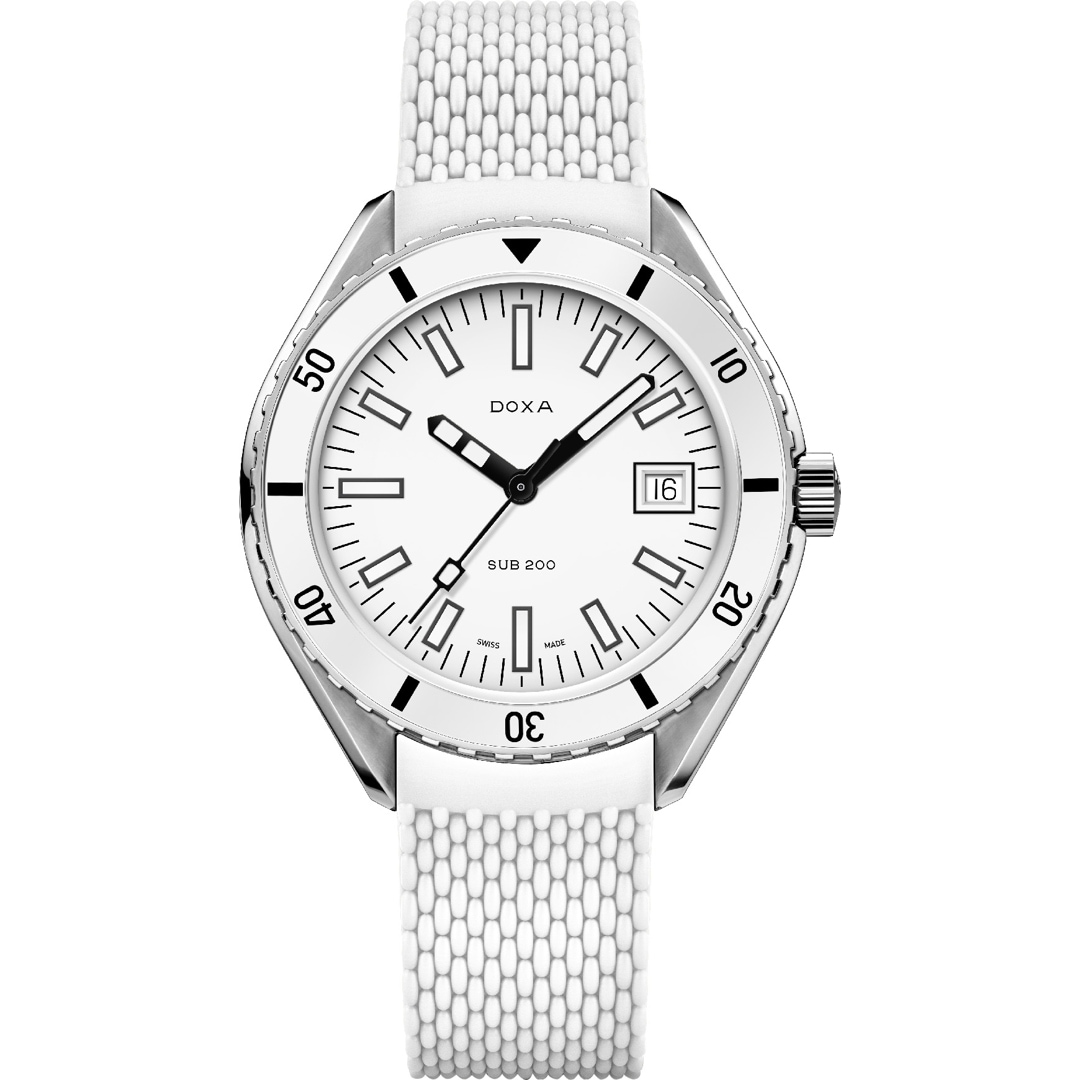 Doxa SUB 200 Whitepearl Sapphire Small
