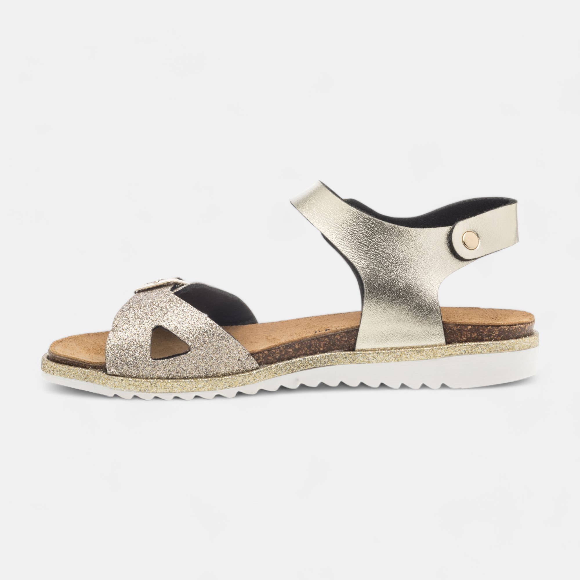 Mules semelle liège Fille or