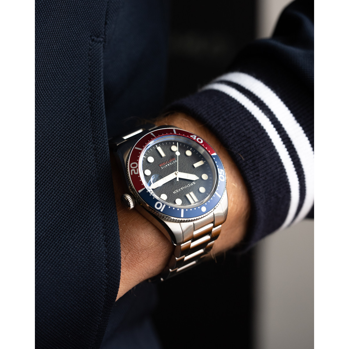 Montre SPINNAKER Croft Mid Size homme automatique bracelet acier argent