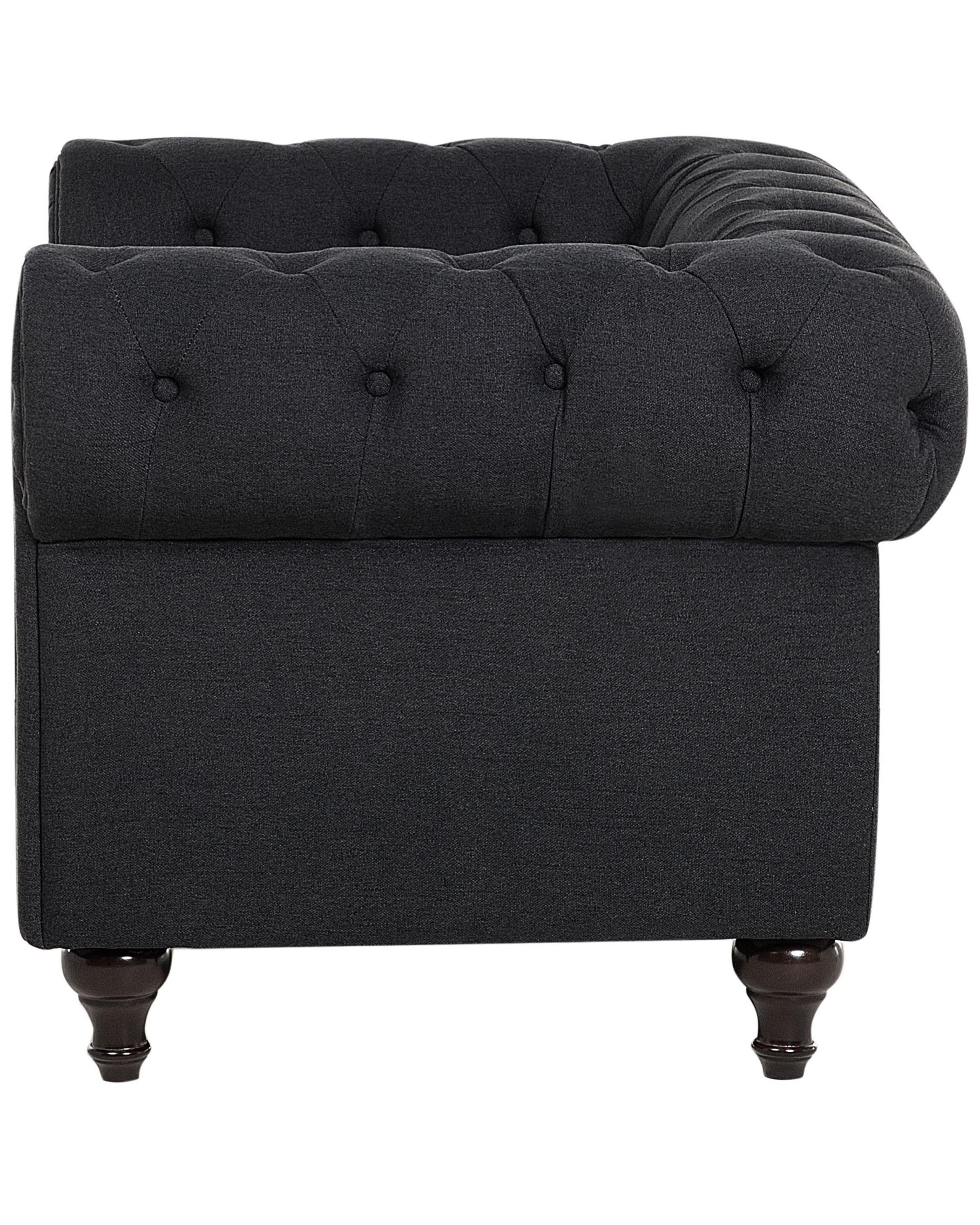 Fauteuil CHESTERFIELD Stof Grafietgrijs