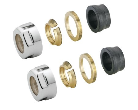 Sapho koperen knelkoppeling 15mm chroom