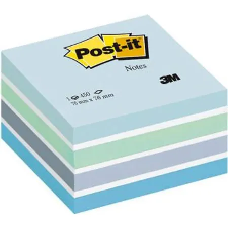 Post-it® Haftnotiz Würfel, 70 g/qm, 76 x 76 mm, pastellblau, 450 Blatt