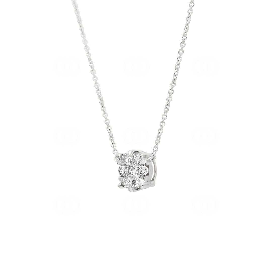 Collier 750/18 K Weissgold mit Diamanten 0.33ct H/Si