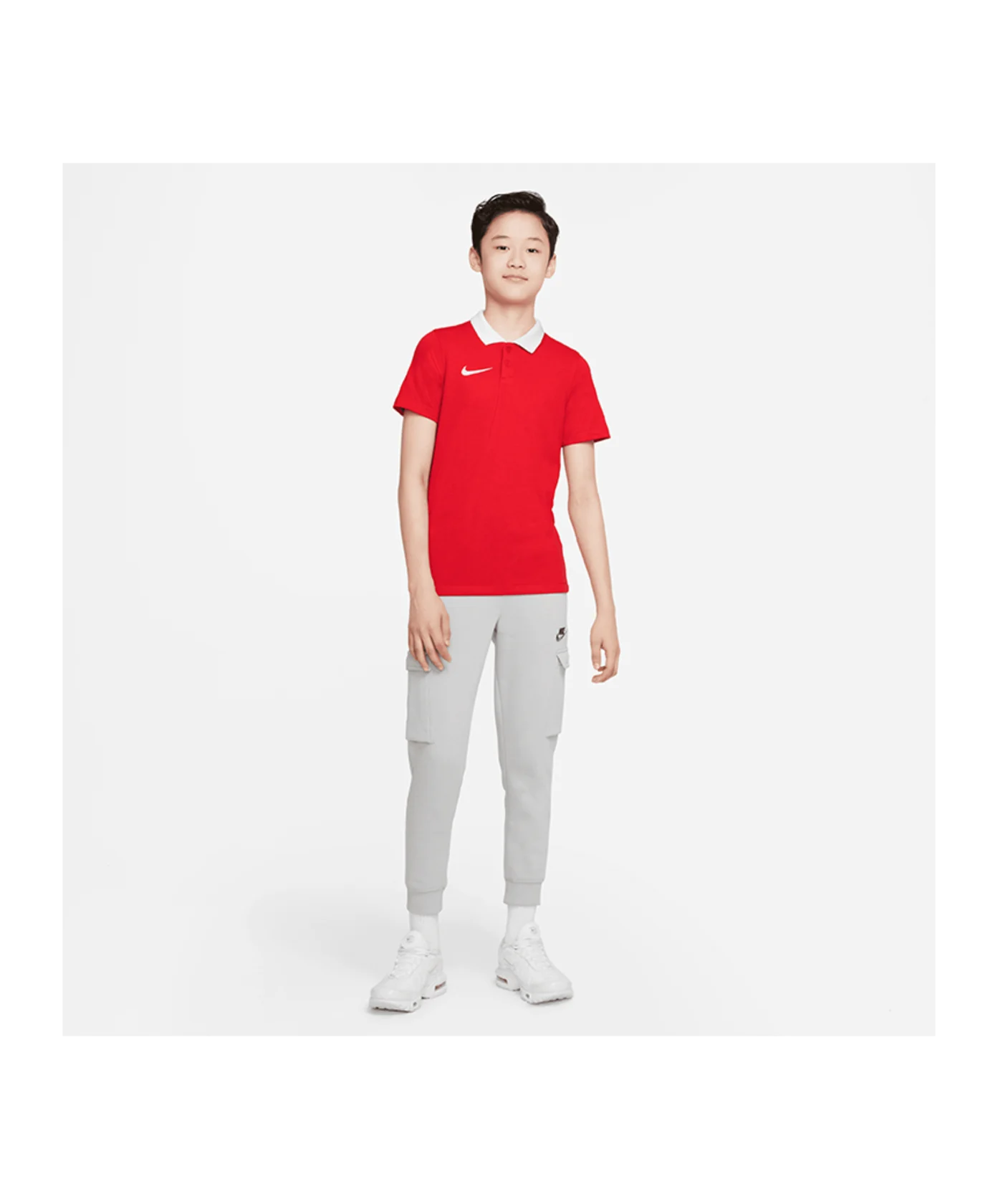 Nike Park 20 Poloshirt Kids Rot Weiss F657