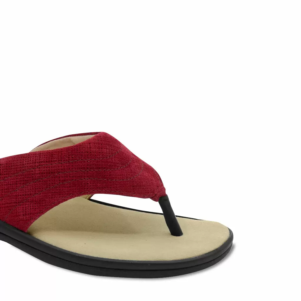 SALE - Zehenpantolette LARISSA rot